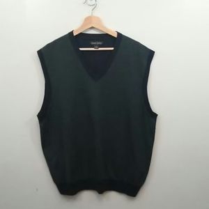 Kenneth Roberts Platinum XL Green Wool Sweater Vest